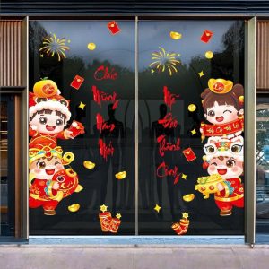 Ảnh minh họa trang trí Decal Tết 2026 (Nguồn: Tham Khảo)