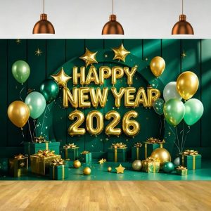 Ảnh minh họa Băng Rôn tết 2026 tone xanh đằm thắm (Nguồn: tham khảo)